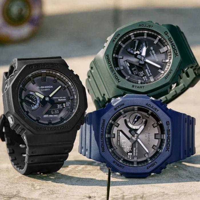 CASIO G-SHOCK GA-B2100-1A1JF JDM Tough Solar Mobile Link Analog-Digital Octagonal All-Black Men's Watch