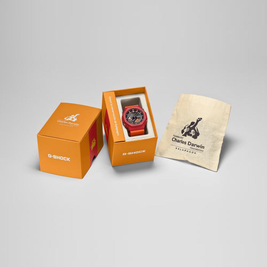 CASIO G-SHOCK GA-B2100DF-4AJR JDM Tough Solar Mobile Link Analog-Digital Charles Darwin Foundation Sally Lightfoot Crab Red Men's Watch